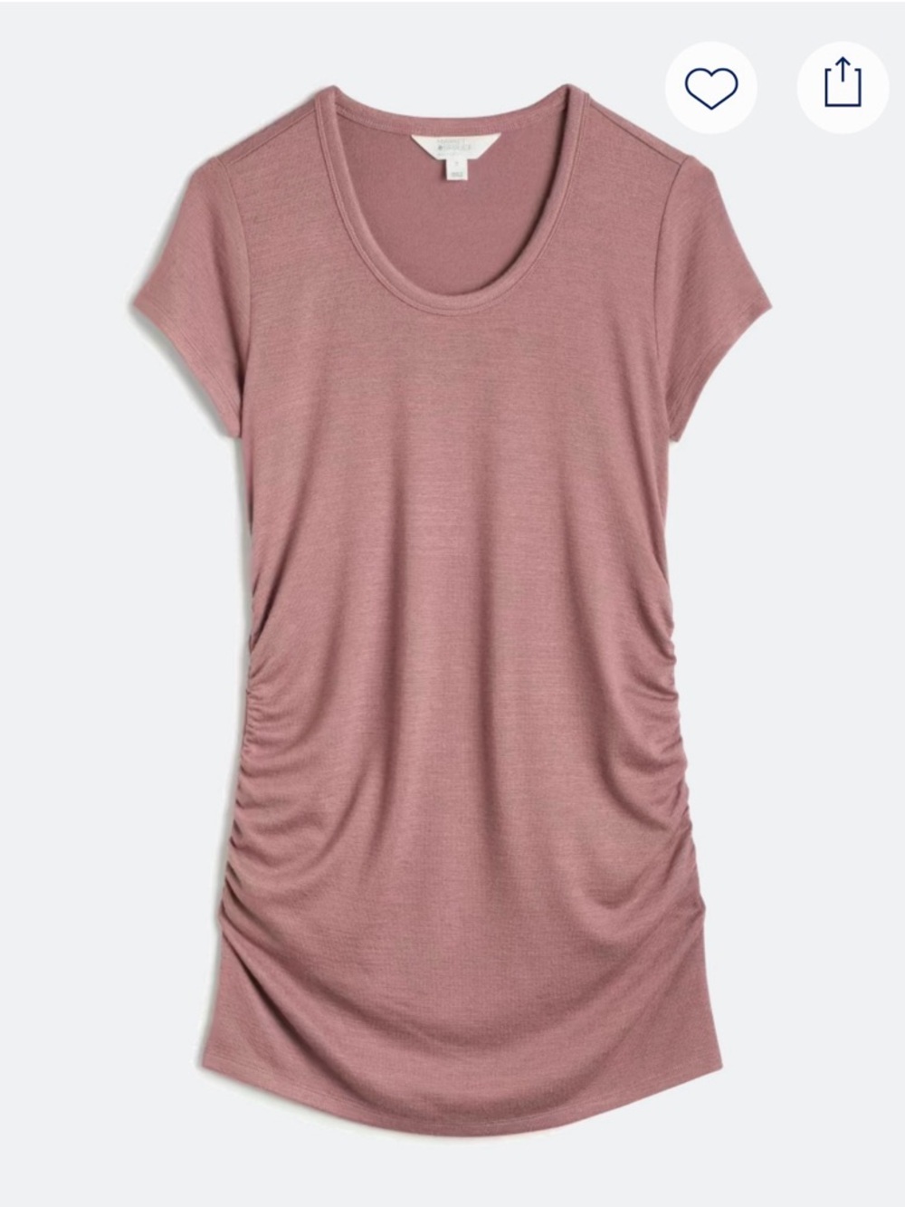 Market & Spruce Mauve Light Purple Alma Short Sleeve Maternity Knit Top